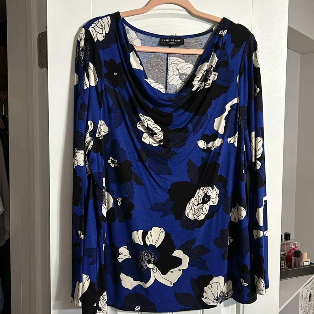 Lane Bryant drape neck shirt